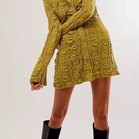 Free People Shayla Lace Mini Dress in Lavendar Fields - Picture 3 of 8